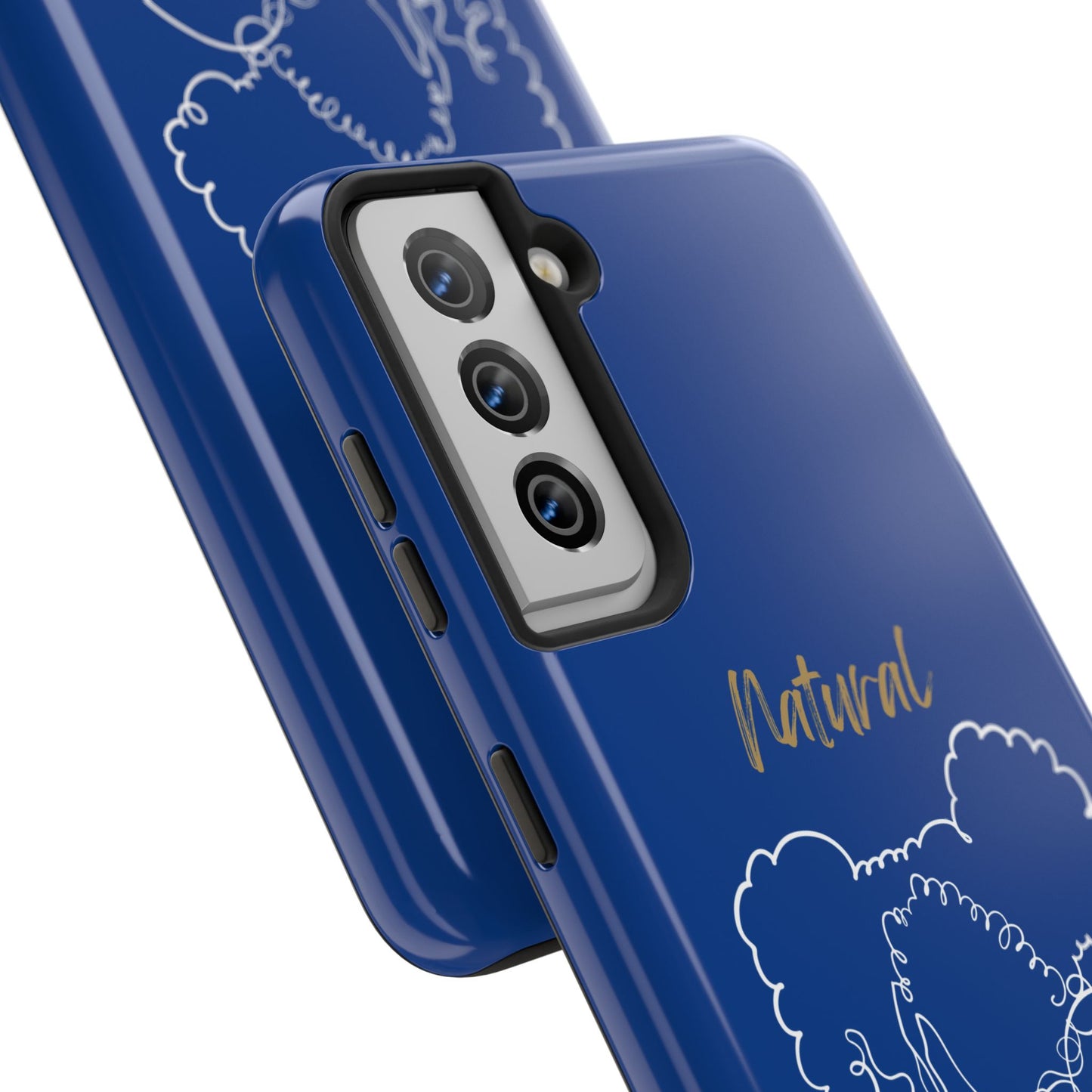 Natural Woman Twin Puffs (WL)Tough Phone Cases DARK BLUE