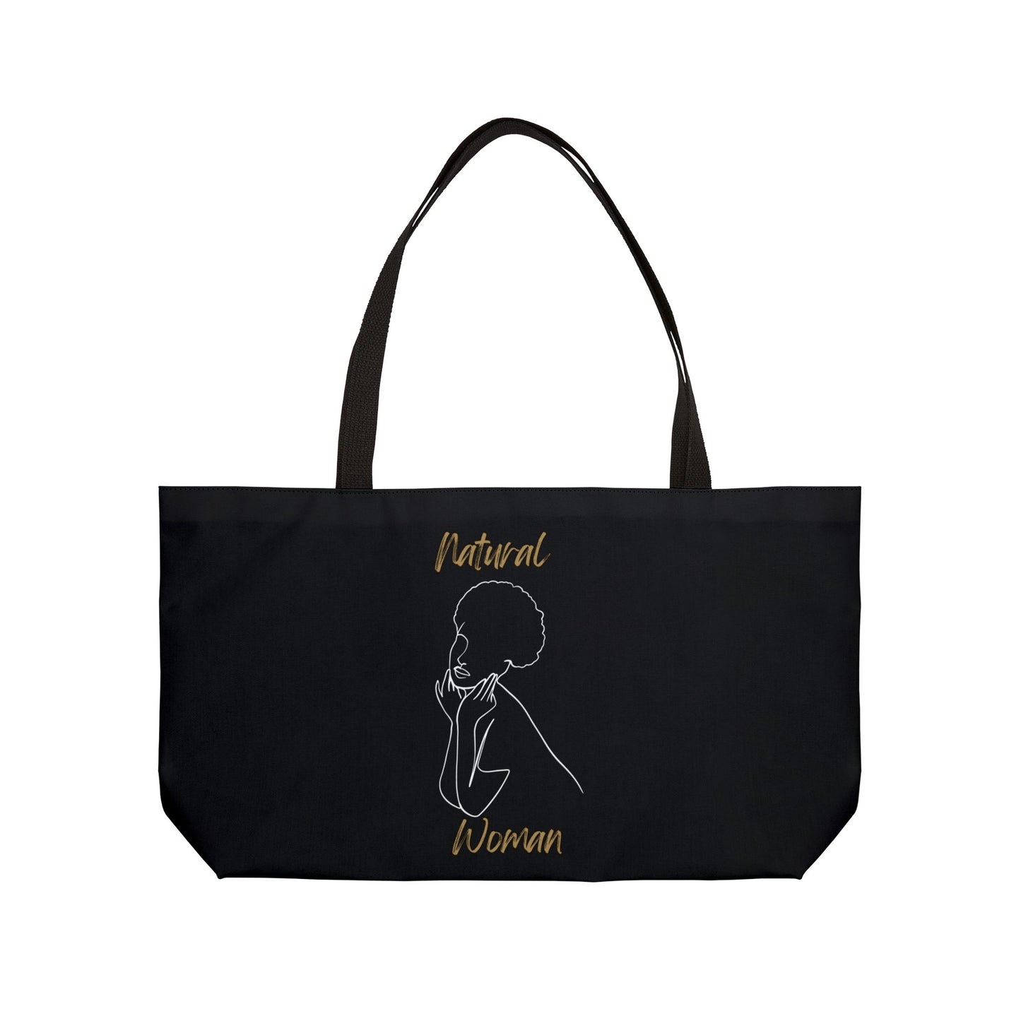 Natural Woman Cute Afro (WL) Weekender Tote Bag BLACK