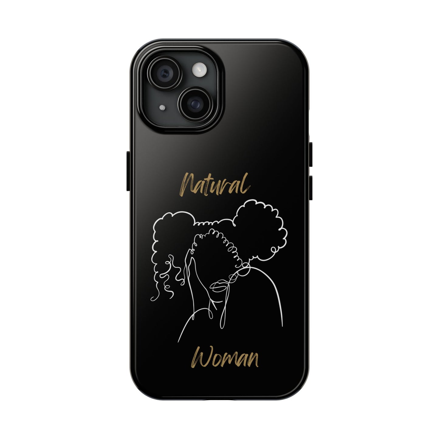 Natural Woman Twin Puffs (WL) Tough Phone Case BLACK