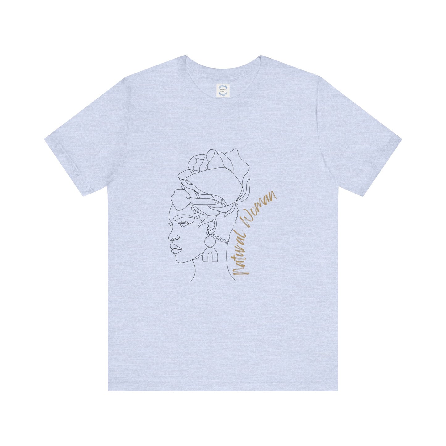 Natural Woman Flower Wrap (BL) Short Sleeve T-Shirt