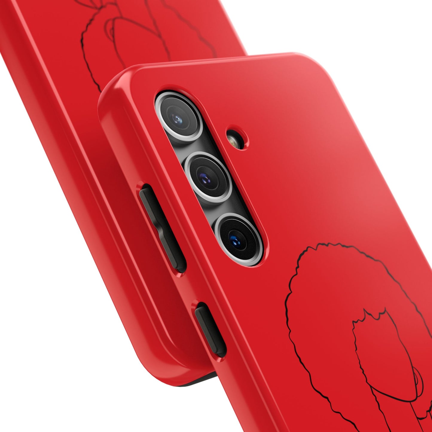 Natural Woman Afro (BL) Tough Phone Case RED