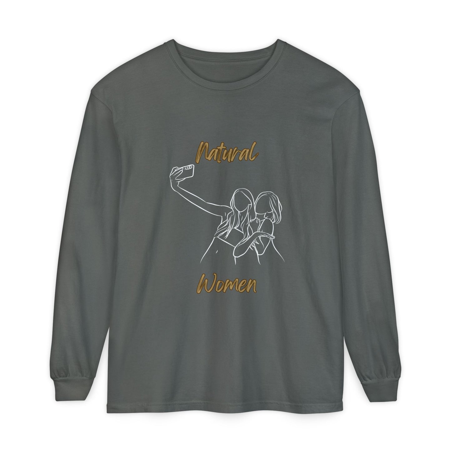 Natural Women Friends Selfie (WL) Long Sleeve T-Shirt