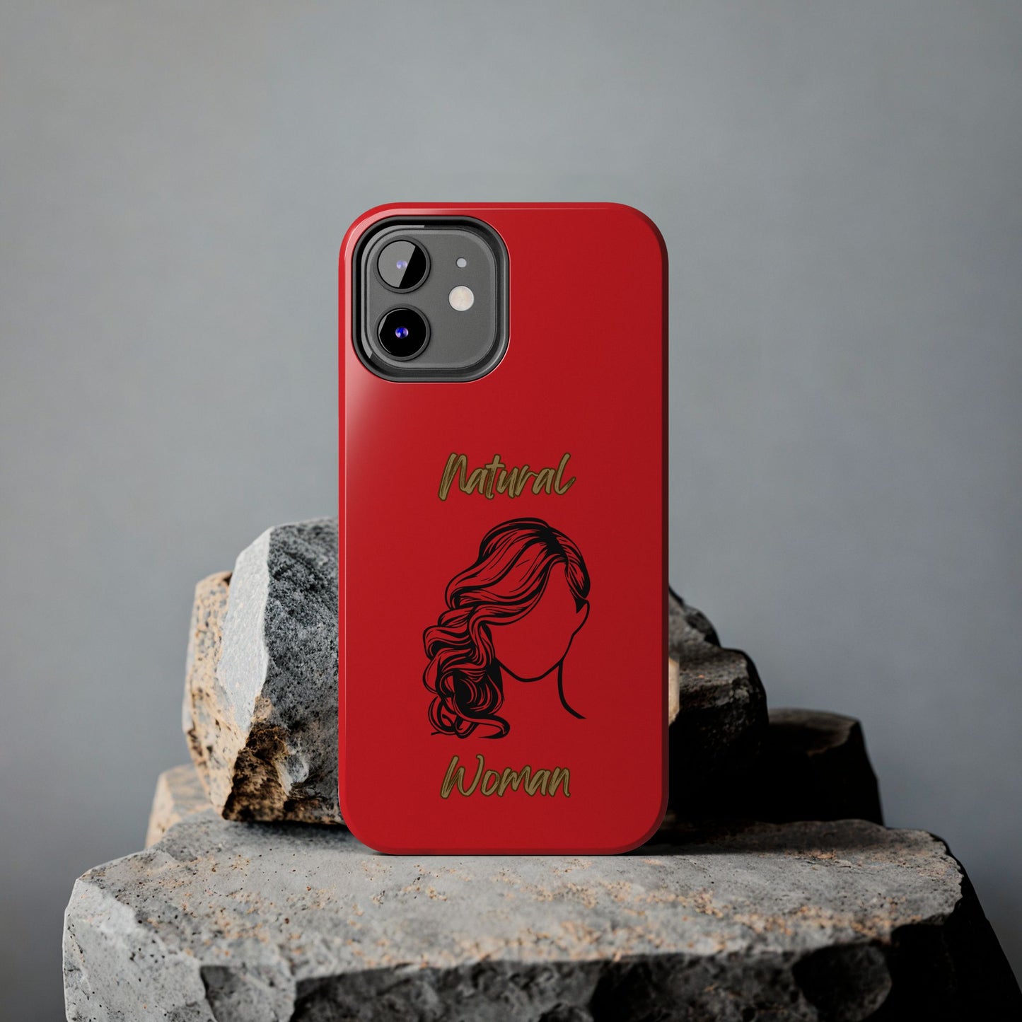 Natural Woman Long Curl (BL)Tough Phone Cases RED