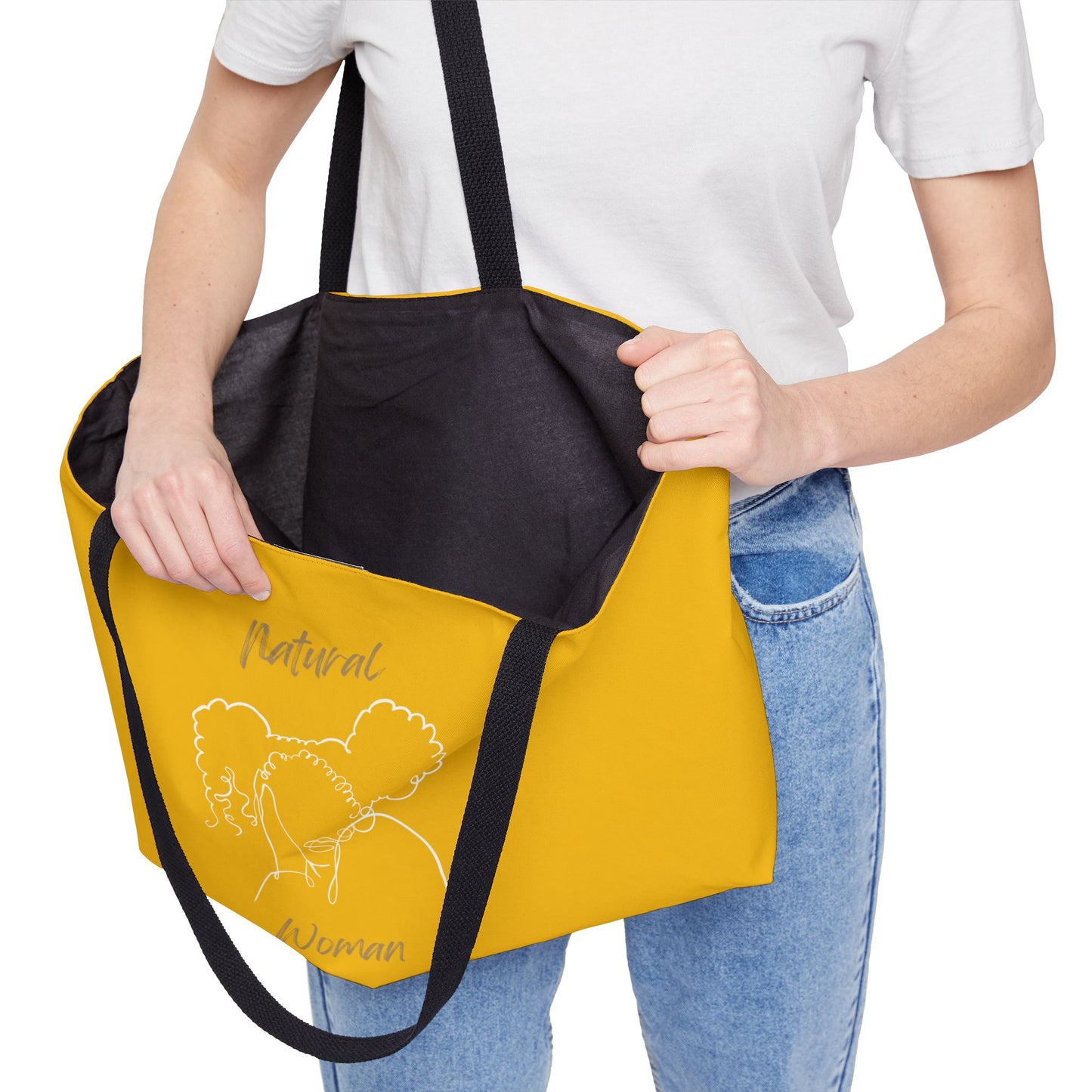 Natural Woman Twin Puffs (WL) Weekender Tote Bag YELLOW