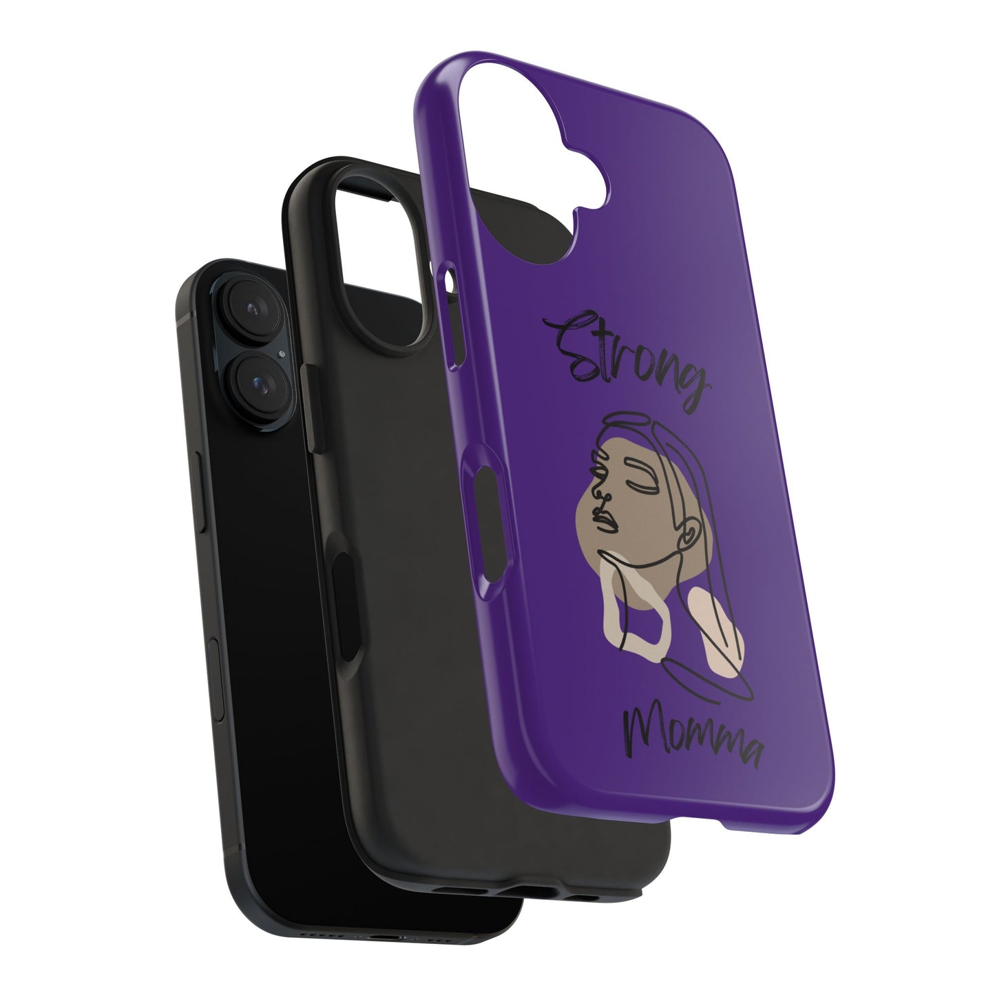 STRONG MOMMA Samsung Galaxy Tough Phone Cases (BL) Purple