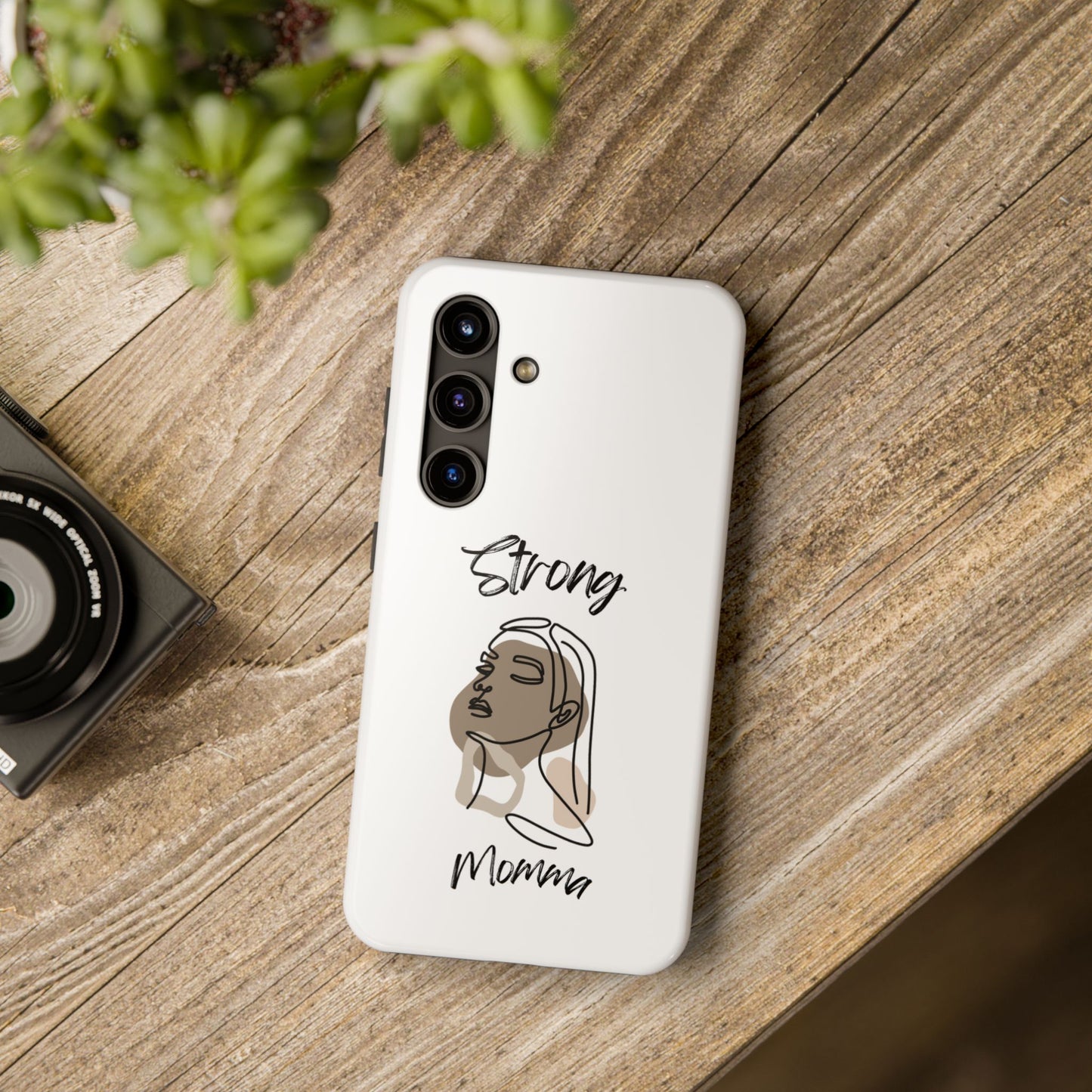 STRONG MOMMA Samsung Galaxy Tough Phone Cases (BL) White