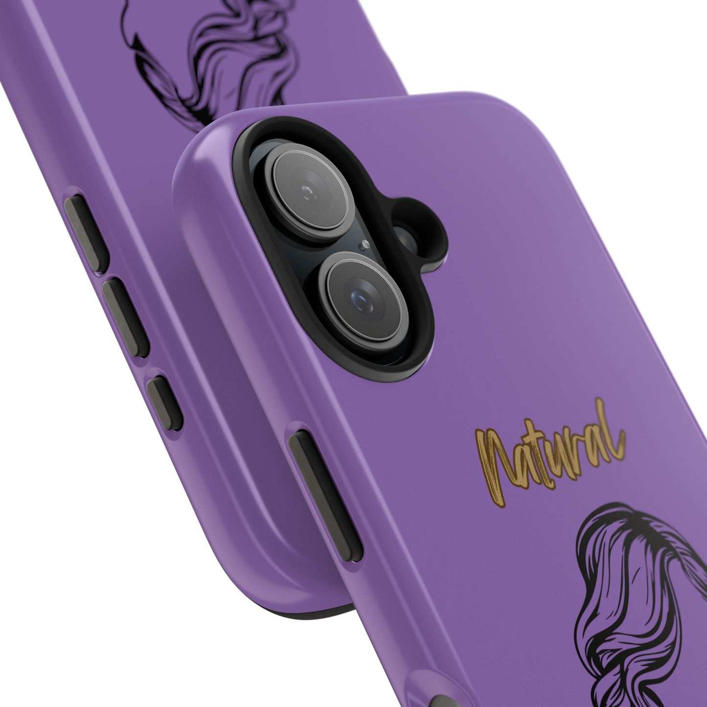 Natural Woman Long Curl (BL)Tough Phone Cases LIGHT PURPLE
