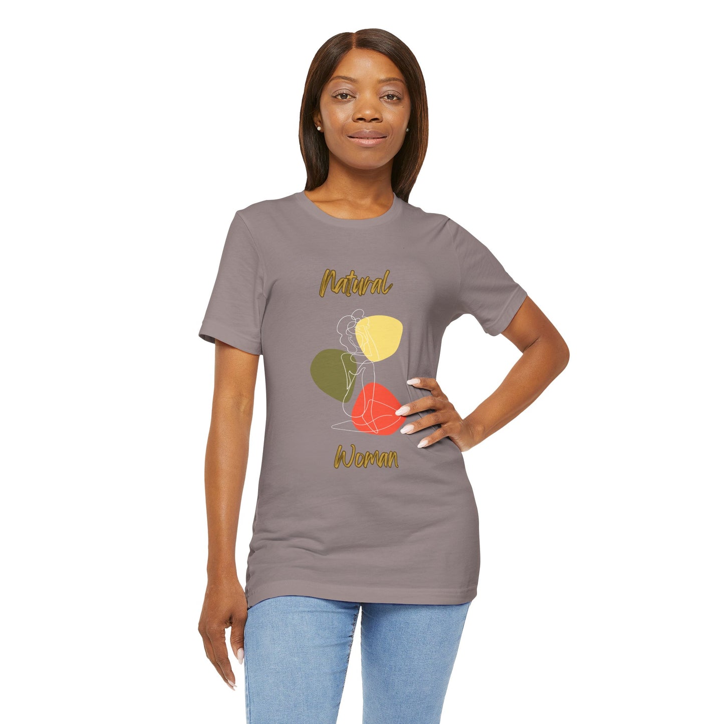 Natural Woman Colorful Pose (WL) Short Sleeve T-Shirt
