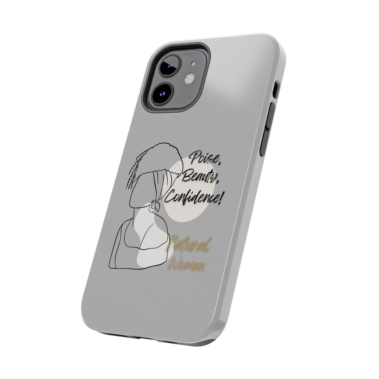 Natural woman Puff (BL)Tough Phone Cases LIGHT GREY