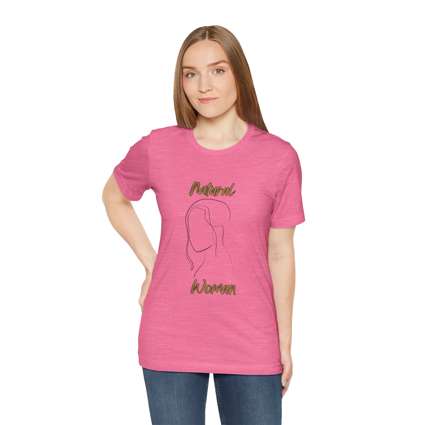 Natural Woman Hanging hair (BL) Short Sleeve T-Shirt