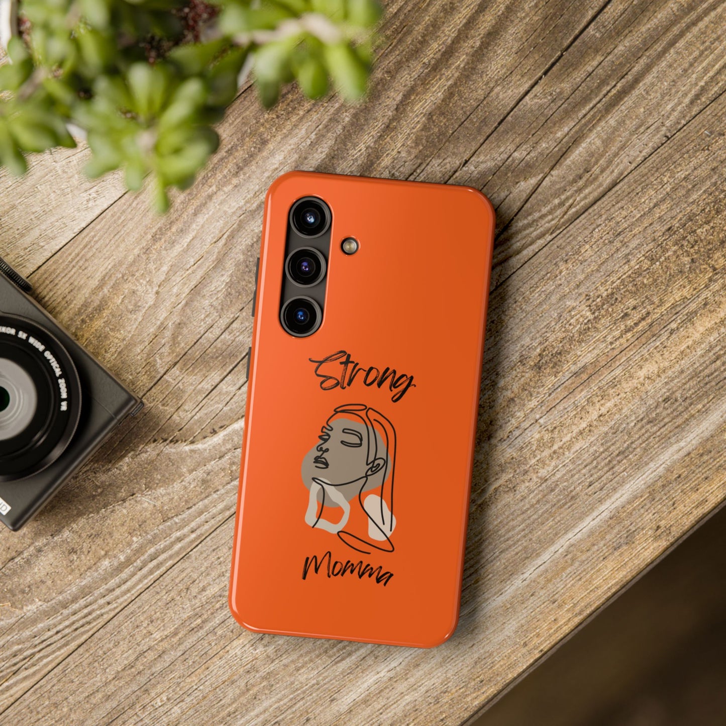 STRONG MOMMA Samsung Galaxy Tough Phone Cases (BL) Orange