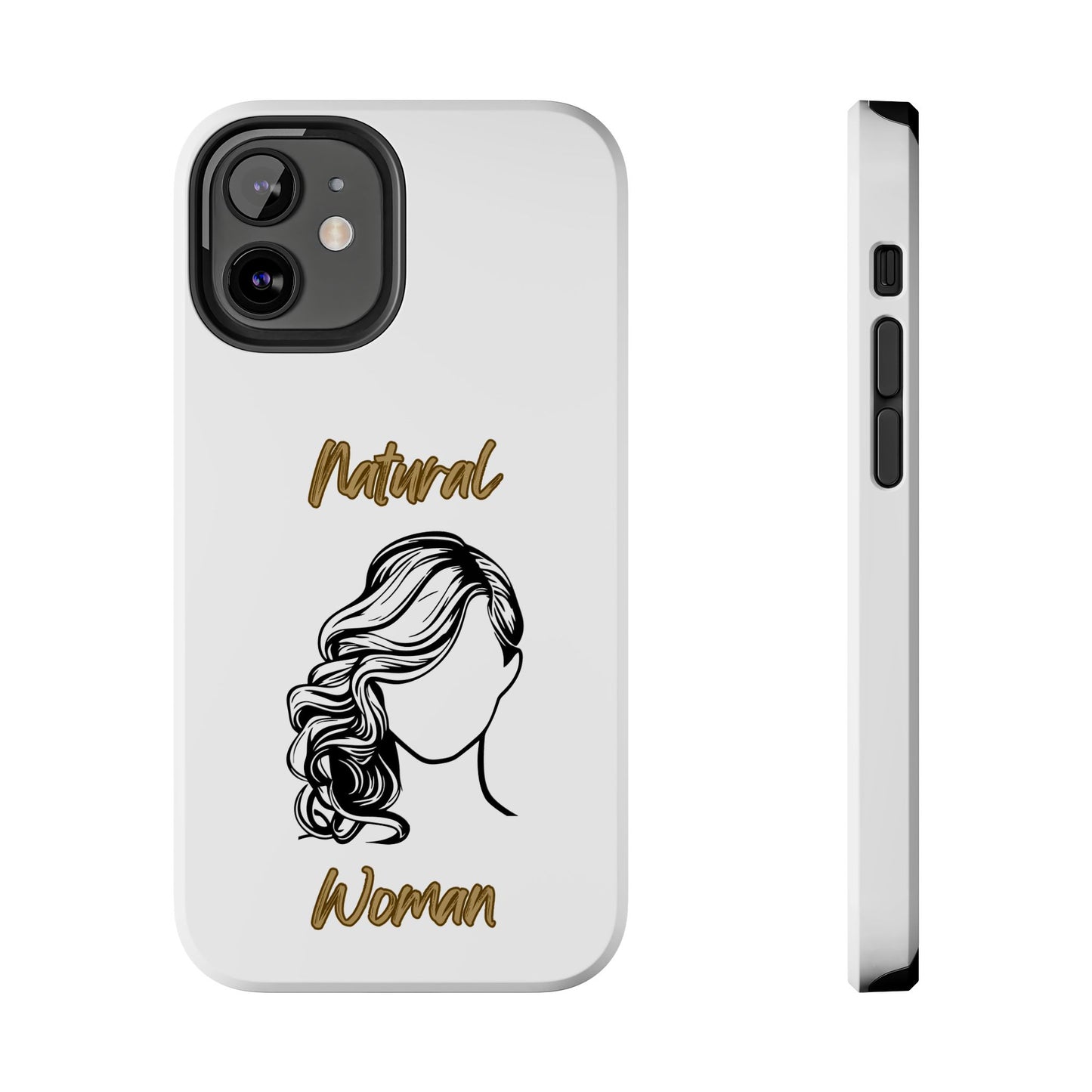 Natural Woman Long Curl (BL)Tough Phone Cases WHITE