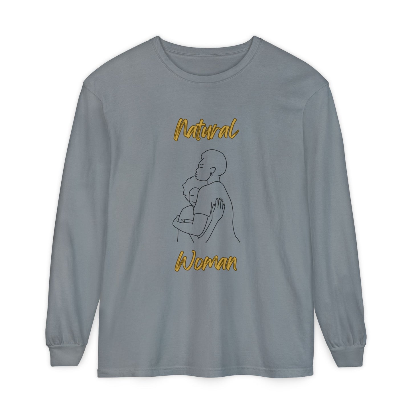Natural Woman Safe With Momma (BL) Long Sleeve T-Shirt