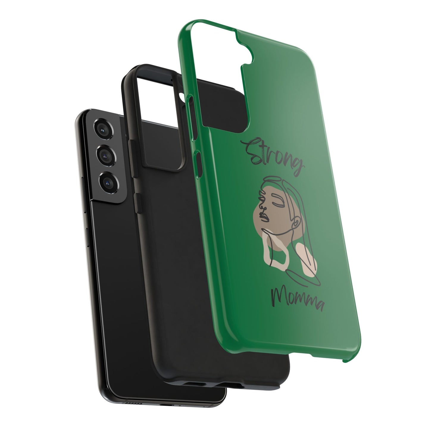 STRONG MOMMA Samsung Galaxy Tough Phone Cases (BL) Dark Green