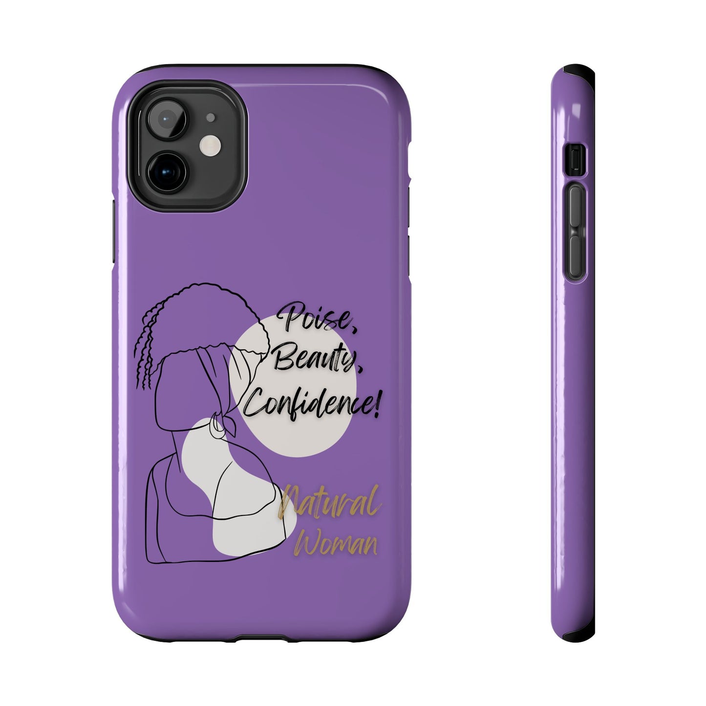 Natural Woman Puff (BL)Tough Phone Cases LIGHT PURPLE