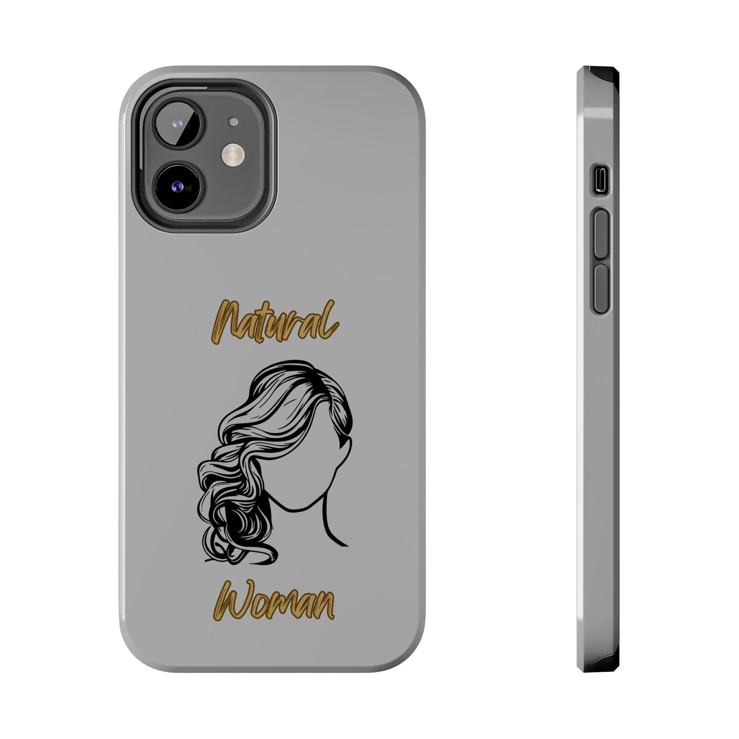 Natural Woman Long Curl (BL)Tough Phone Cases LIGHT GREY