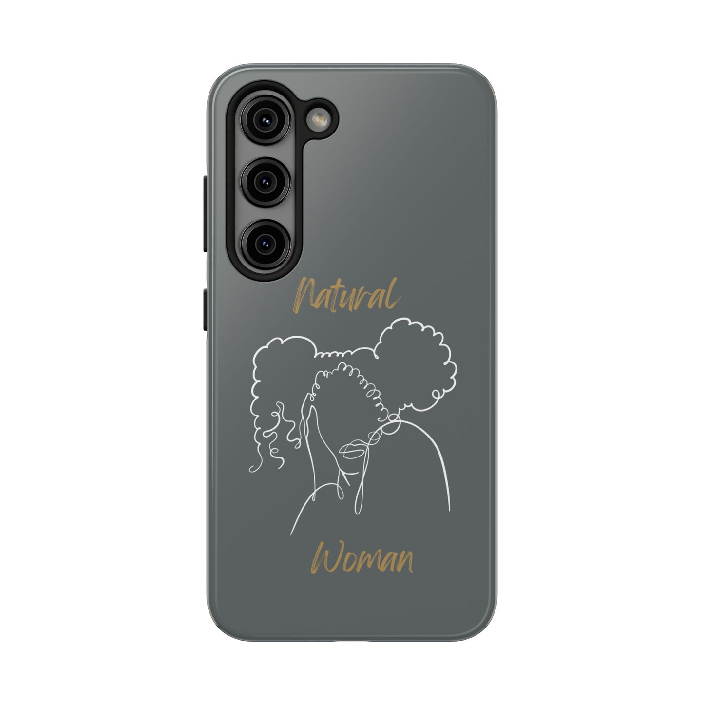 Natural Woman Twin Puffs (WL)Tough Phone Cases DARK GREY