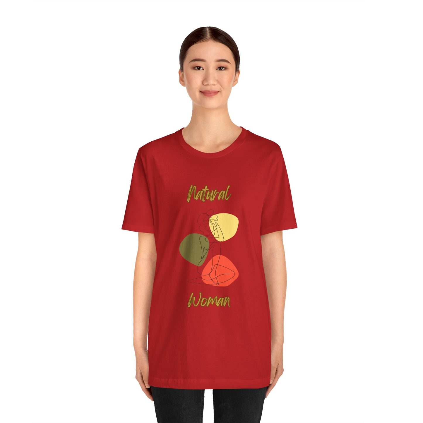Natural Woman Colorful Pose (BL) Short Sleeve T-Shirt