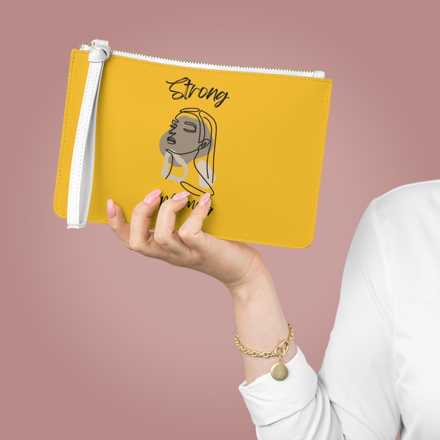 Strong Momma (BL) Clutch Bag YELLOW