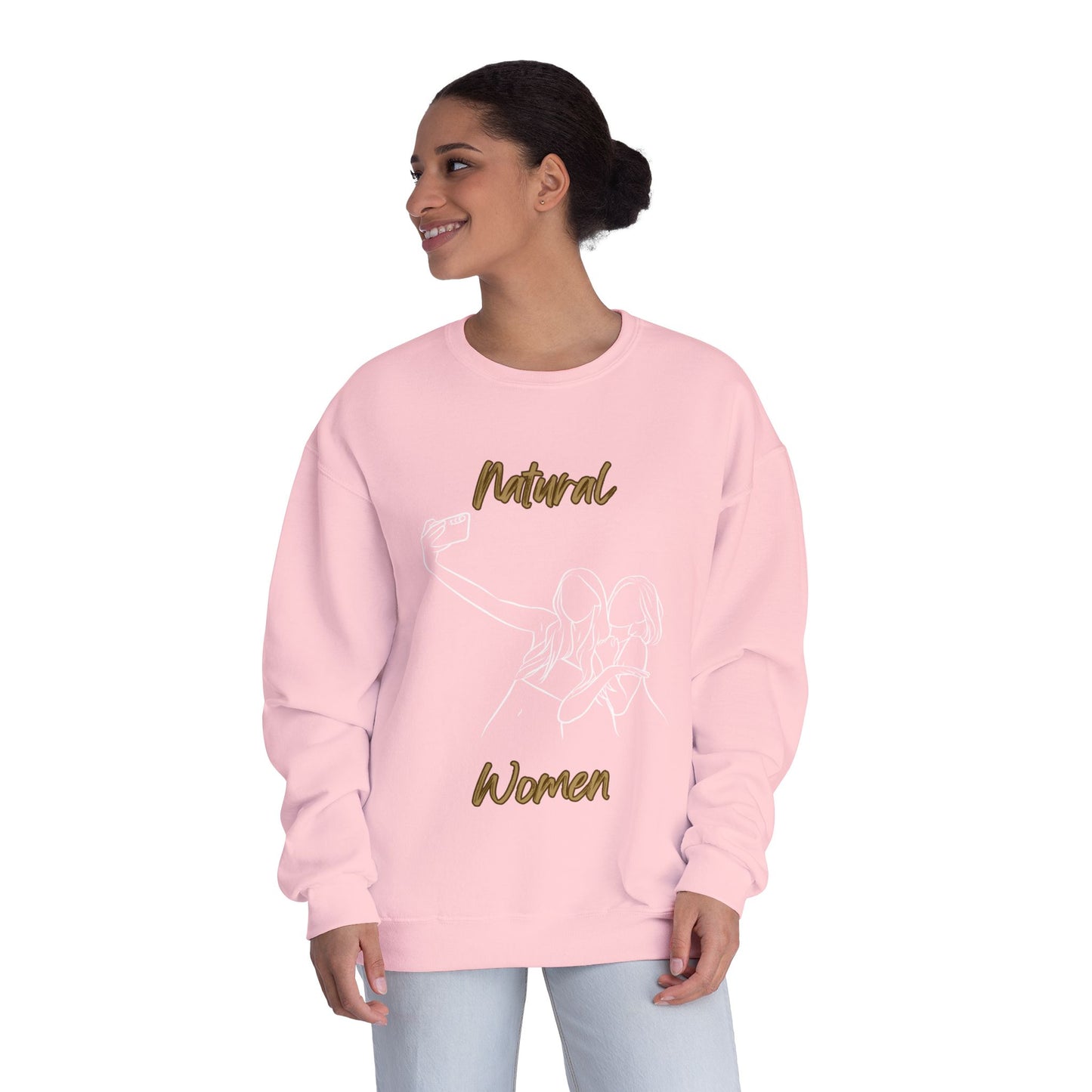 Natural Women Friends Selfie (WL) Crewneck Sweatshirt