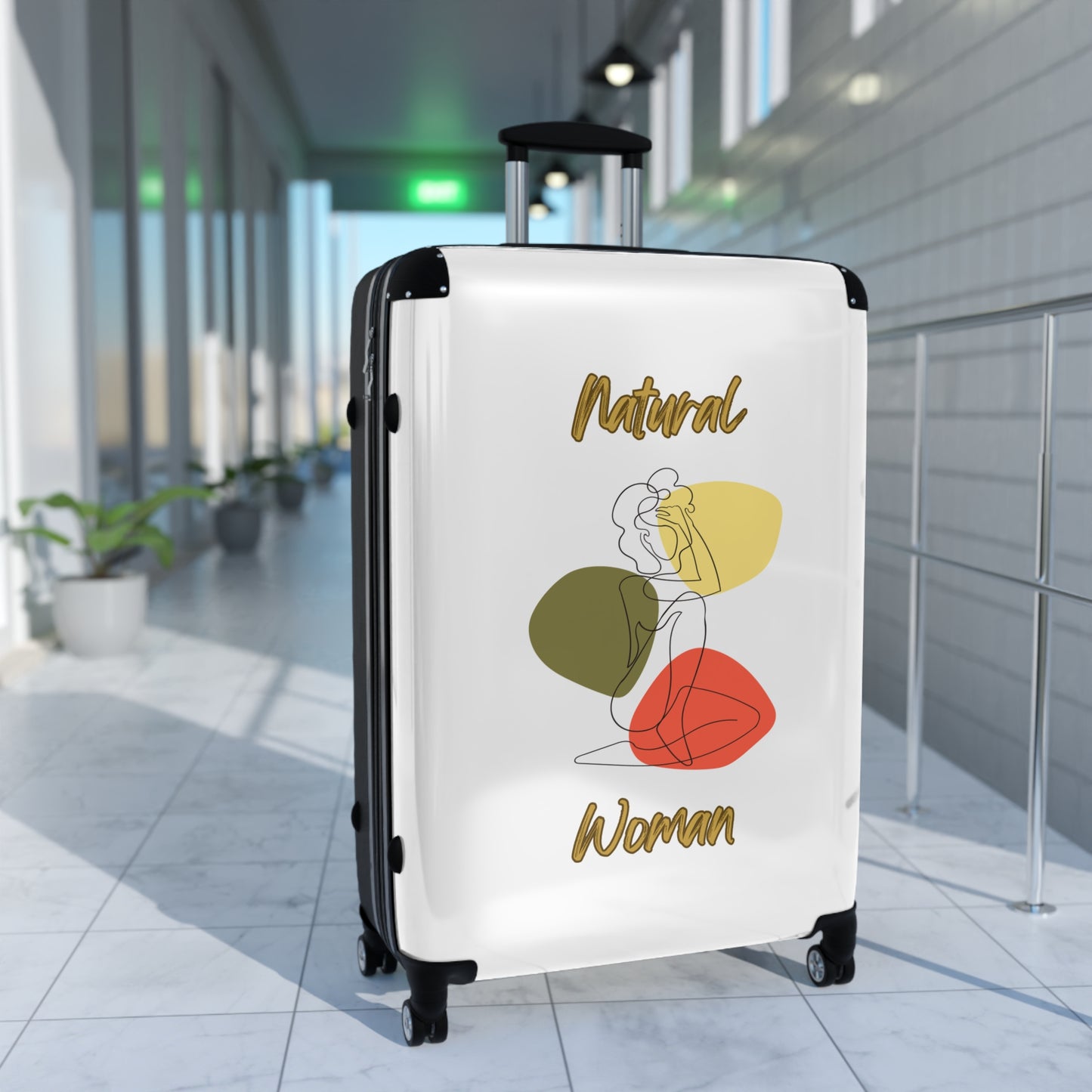 Natural Woman Colorful Pose (BL) Suitcase WHITE