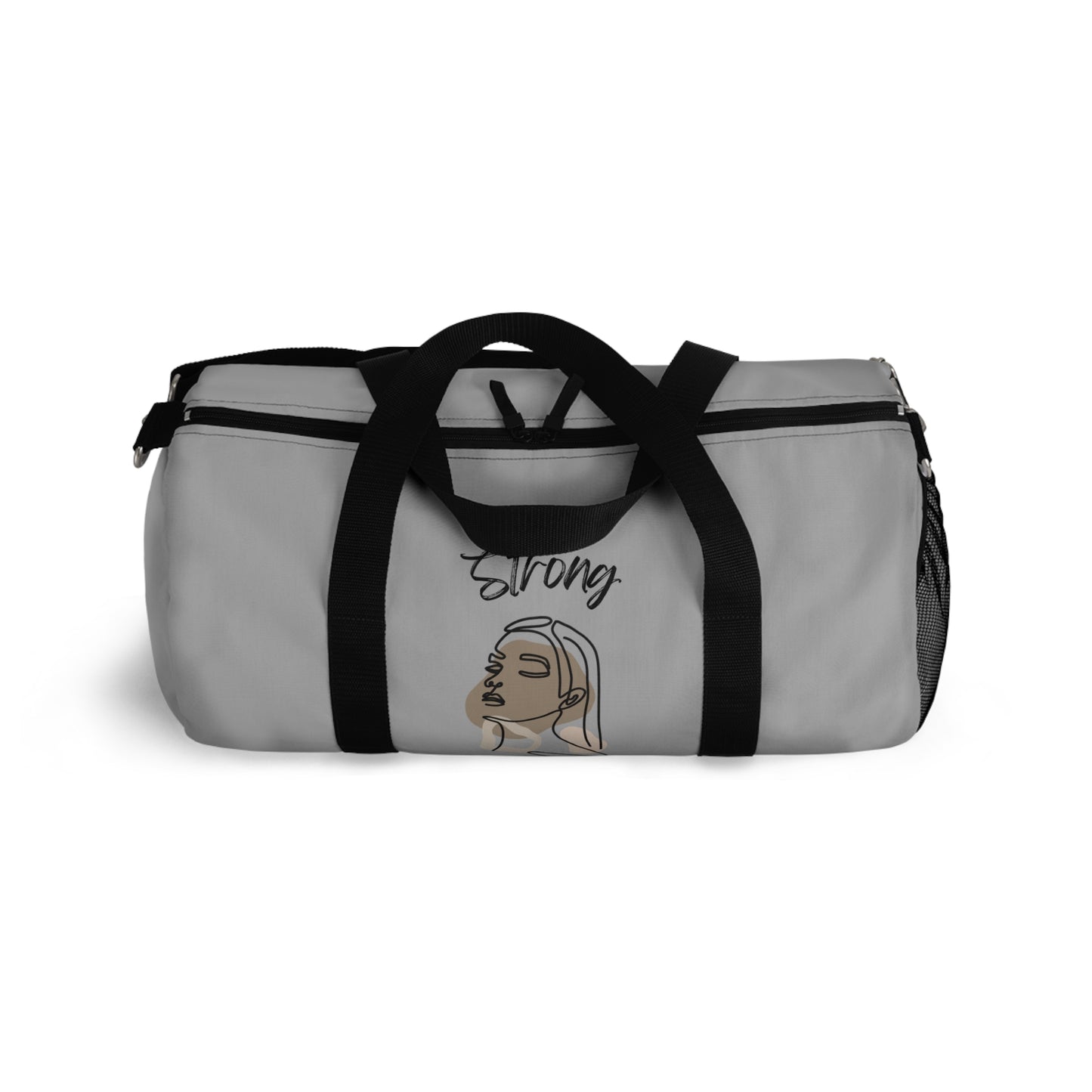 Strong Momma (BL) Duffel Bag LIGHT GREY