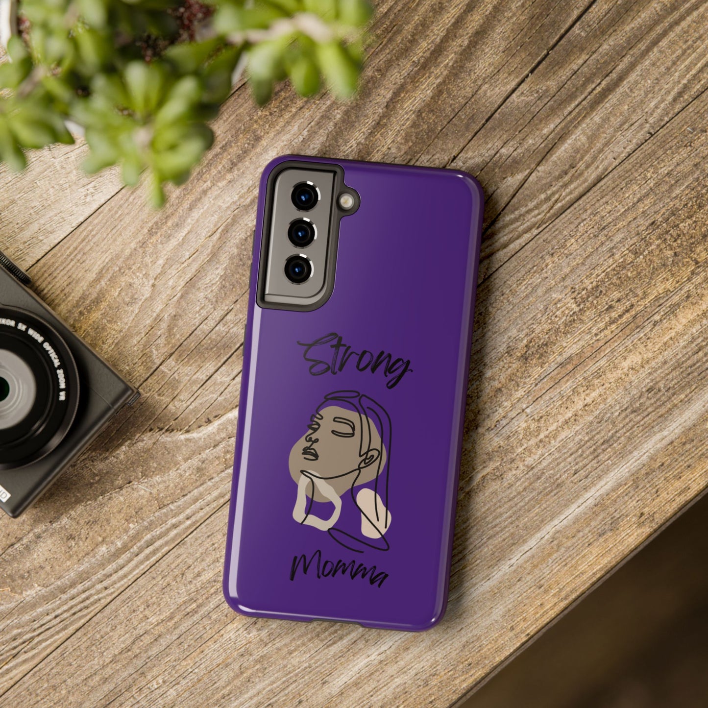 STRONG MOMMA Samsung Galaxy Tough Phone Cases (BL) Purple