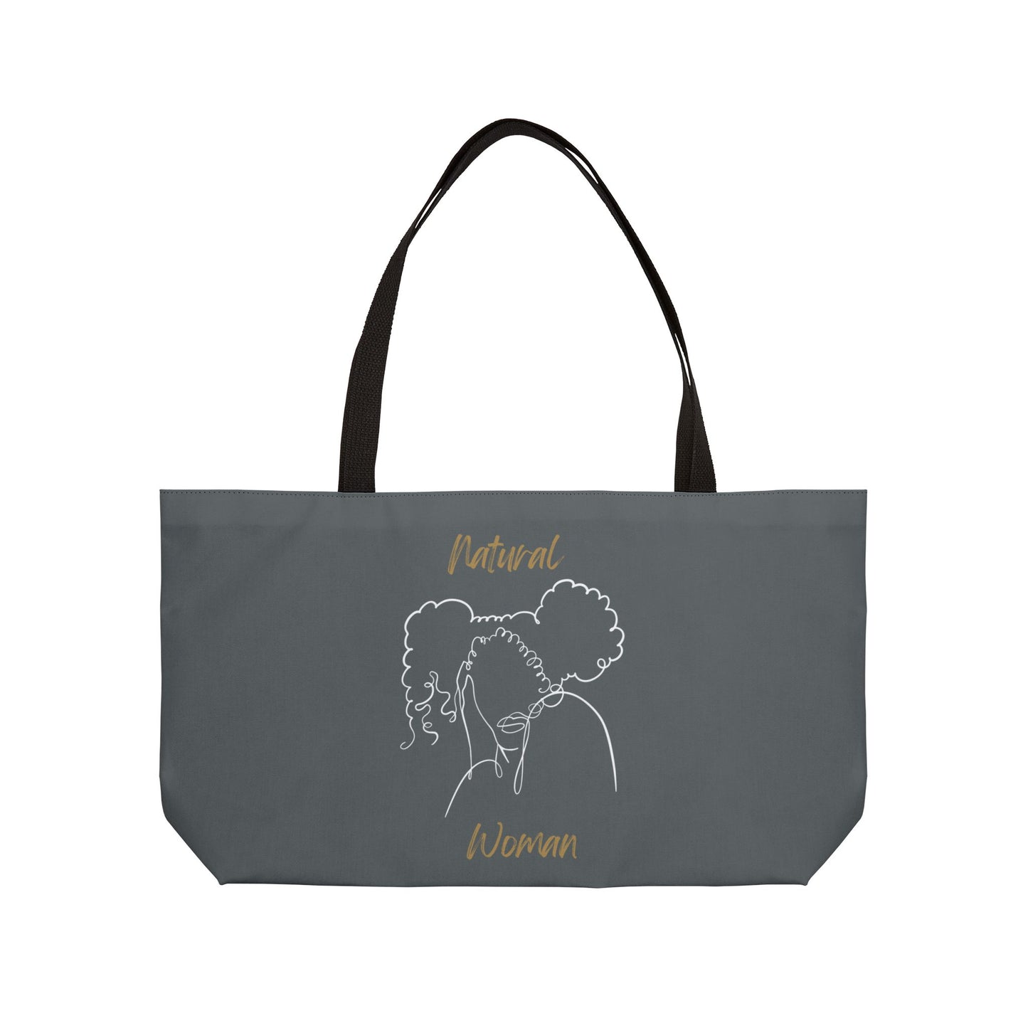 Natural Woman Twin Puffs (WL) Weekender Tote Bag DARK GREY