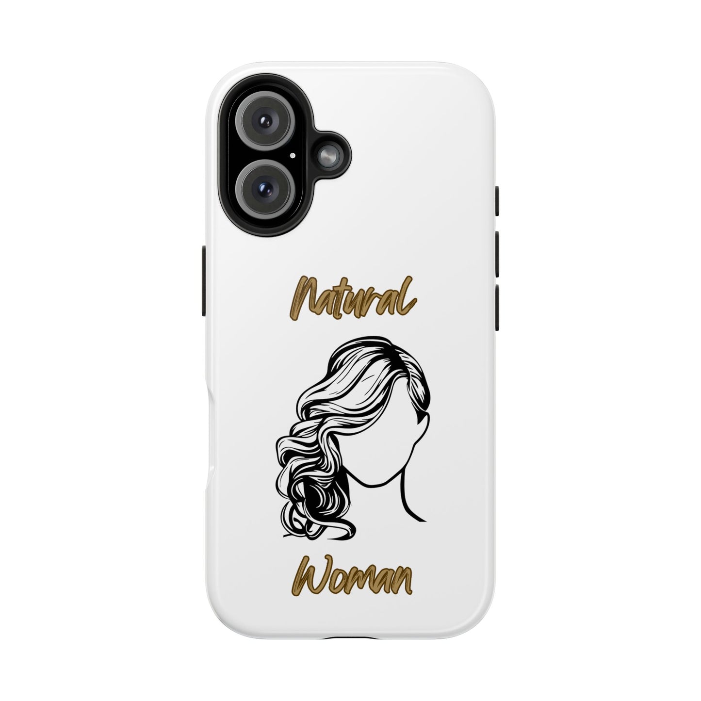 Natural Woman Long Curl (BL)Tough Phone Cases WHITE