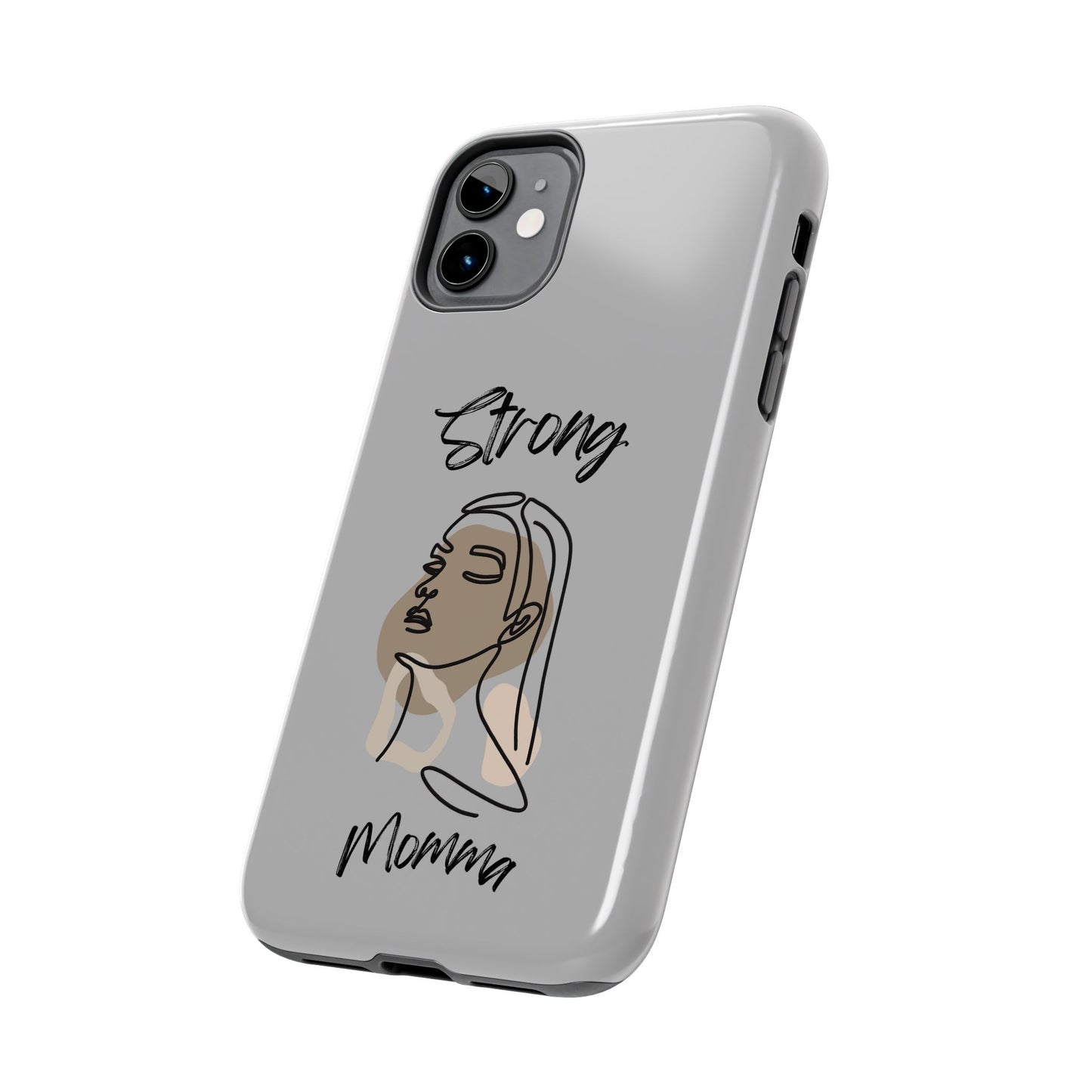 STRONG MOMMA Samsung Galaxy Tough Phone Cases (BL) Light Grey
