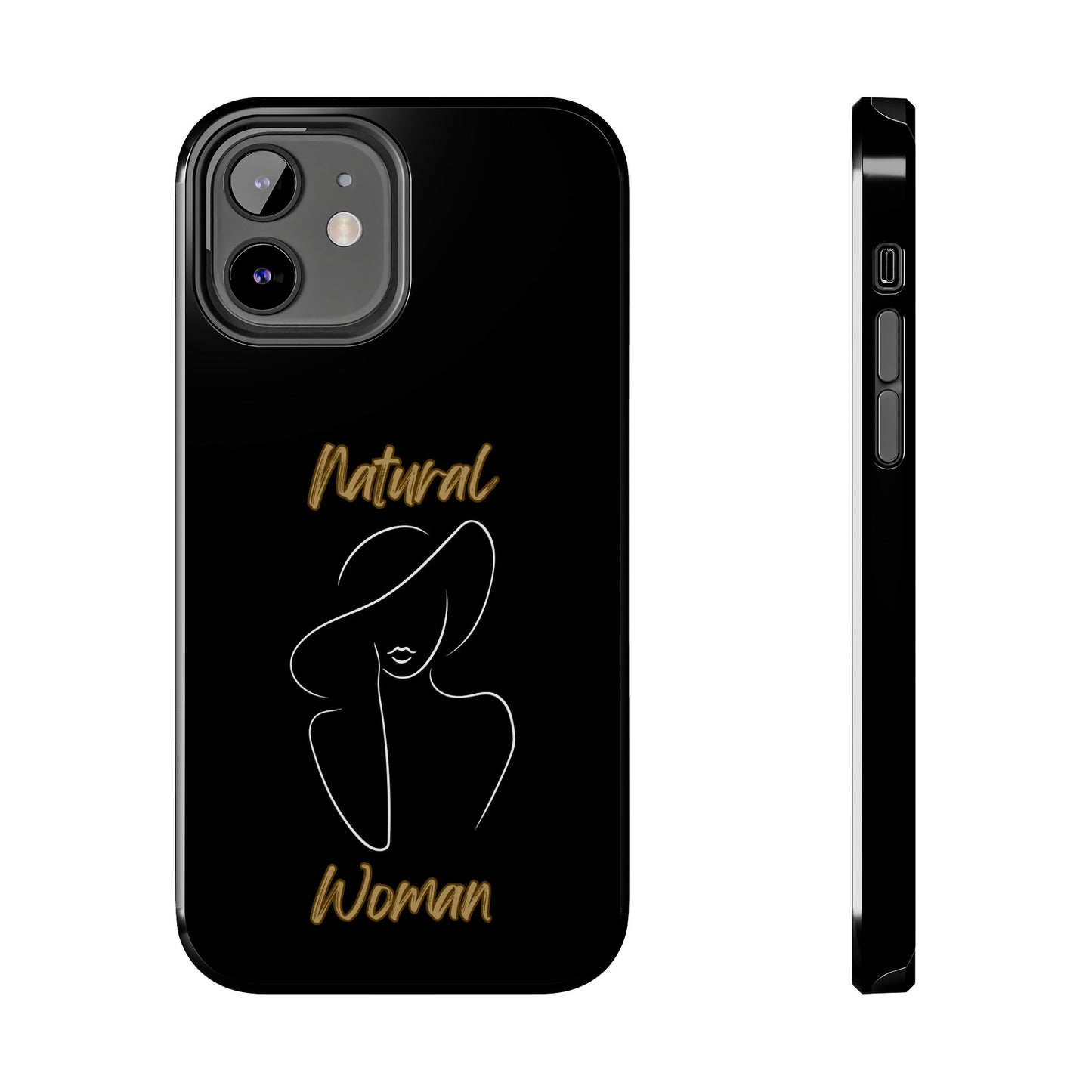 Natural Woman Sun Hat (WL) Tough Phone Cases BLACK