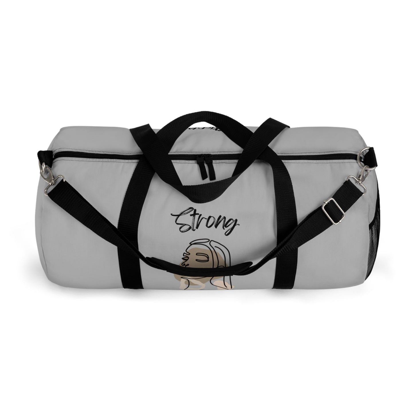 Strong Momma (BL) Duffel Bag LIGHT GREY