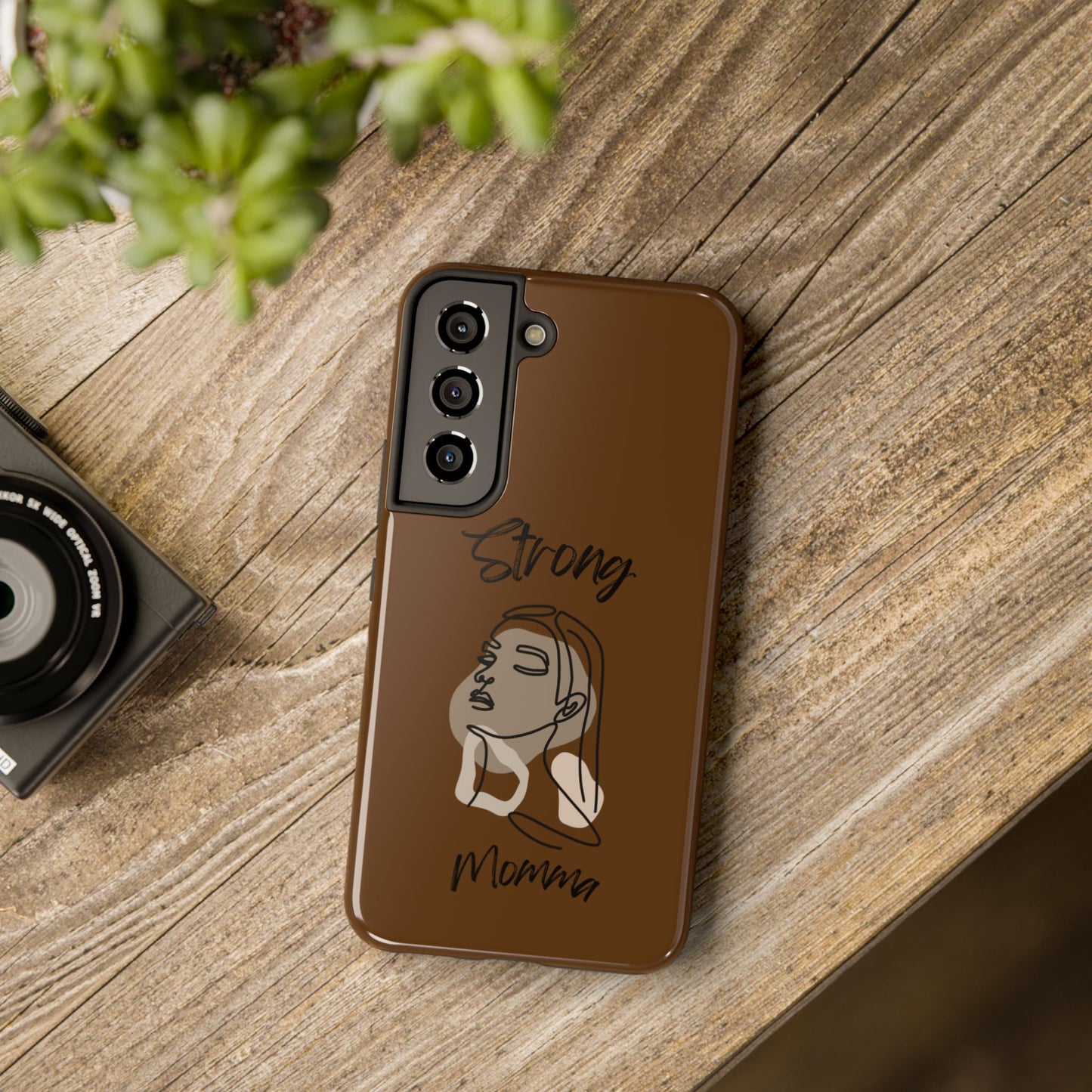 STRONG MOMMA Samsung Galaxy Tough Phone Cases (BL) Brown