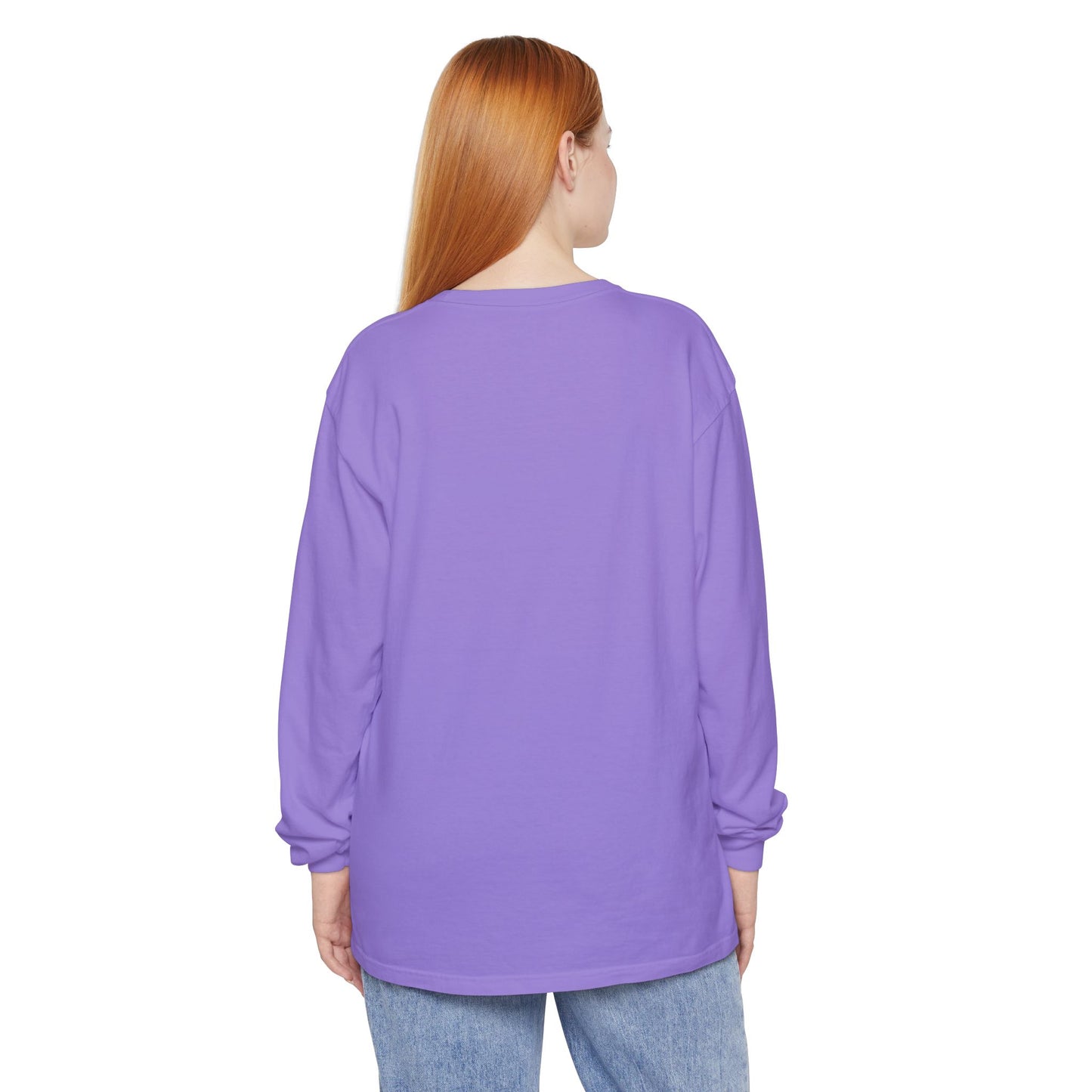 Natural Woman Bun & Flower (BL) Long Sleeve T-Shirt