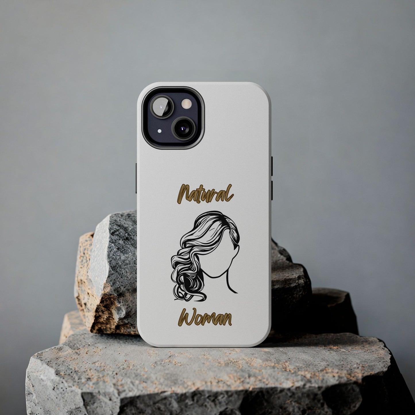 Natural Woman Long Curl (BL)Tough Phone Cases WHITE