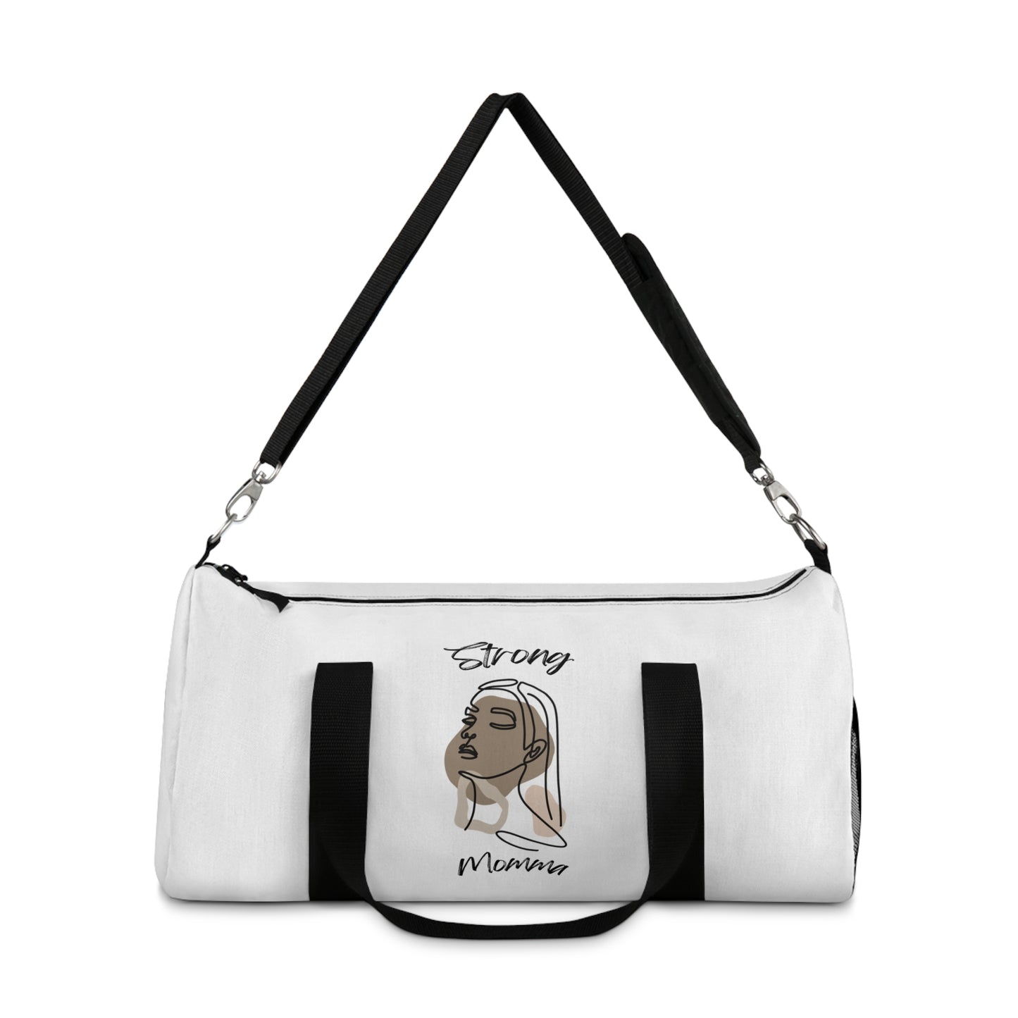 Strong Momma (BL) Duffel Bag WHITE