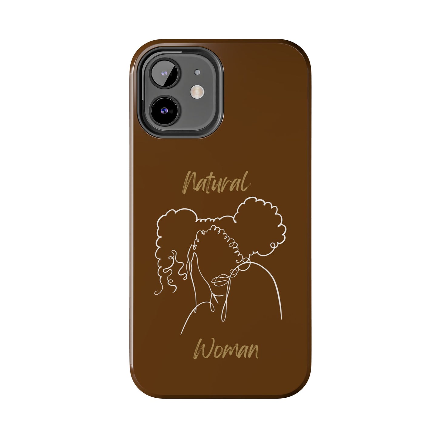 Natural Woman Twin Puffs (WL)Tough Phone Cases BROWN