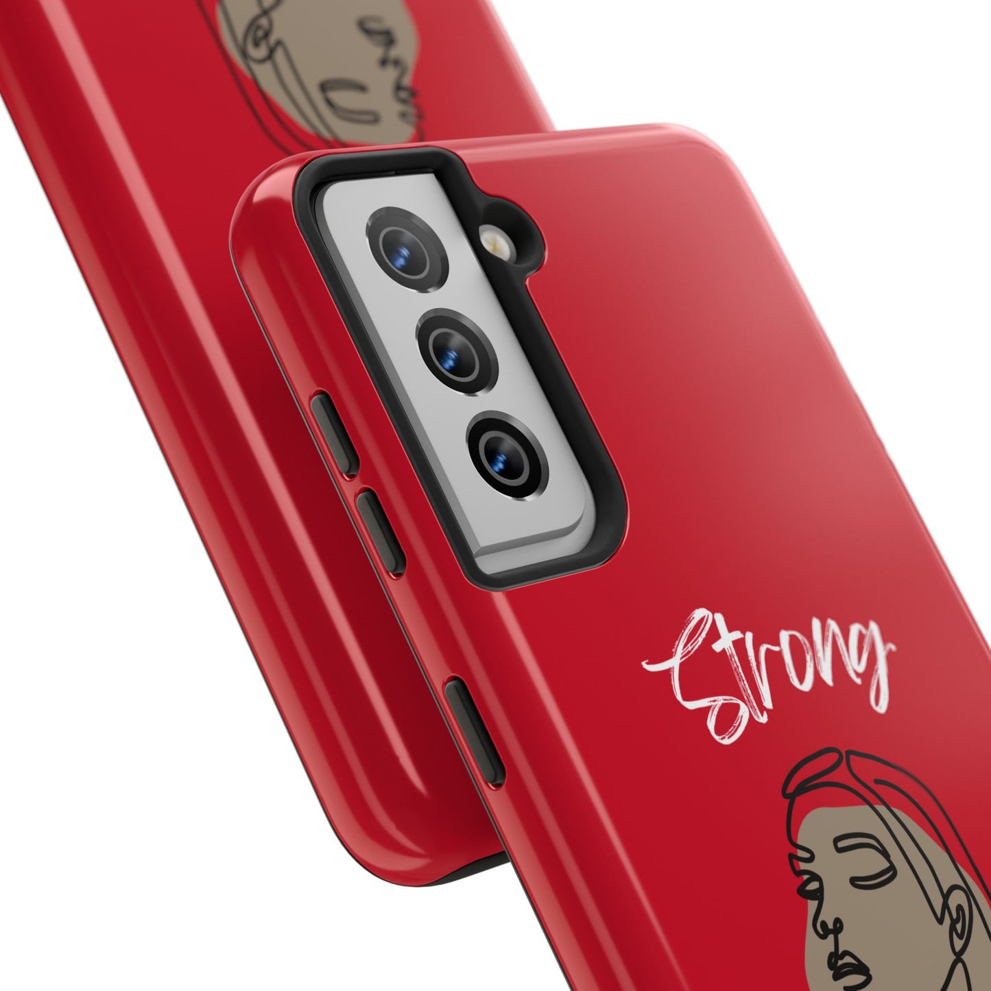 Strong Momma (WL) Tough Phone Cases DARK RED