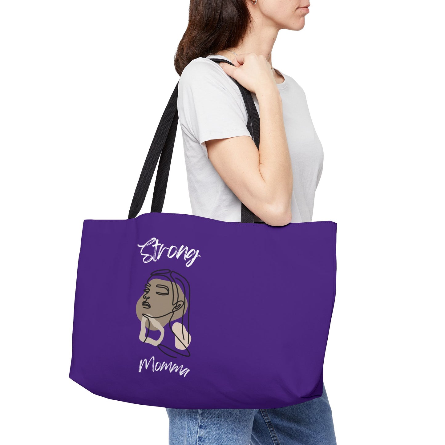 Strong Momma (WL) Weekender Tote Bag LIGHT PURPLE