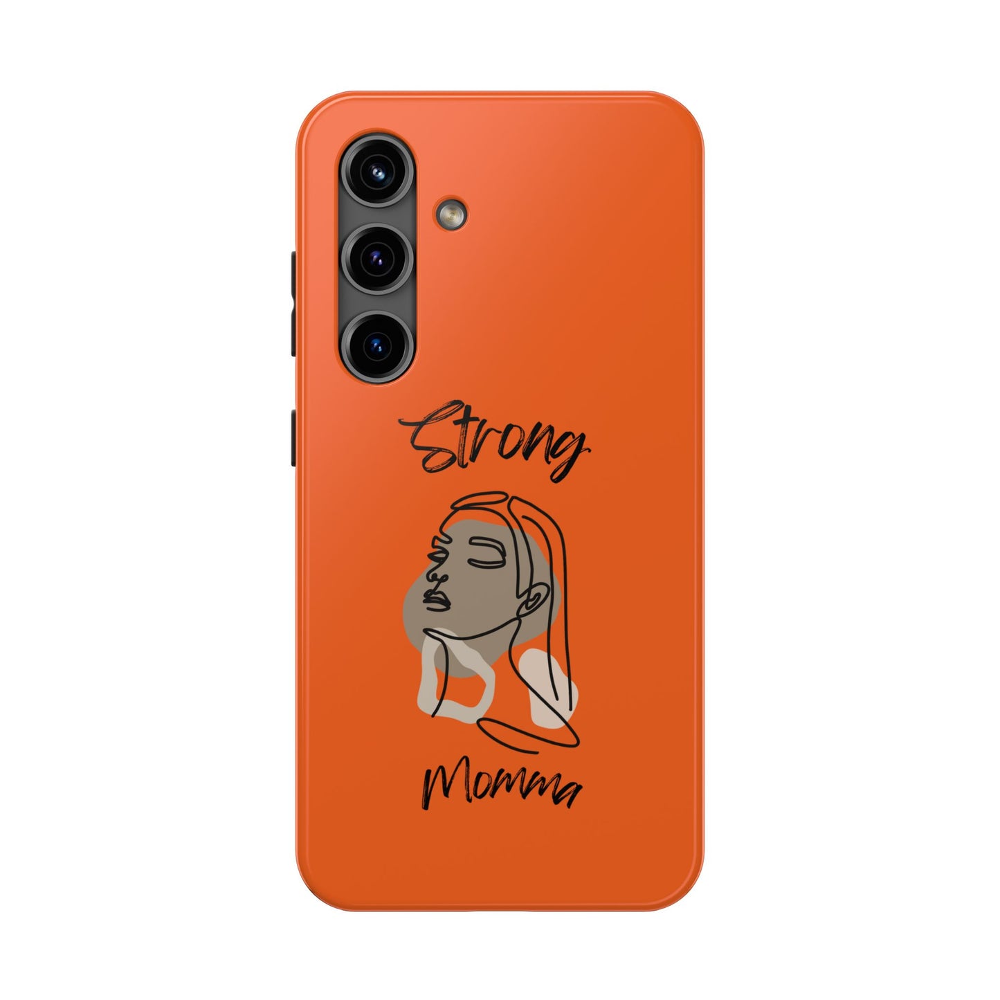 STRONG MOMMA Samsung Galaxy Tough Phone Cases (BL) Orange