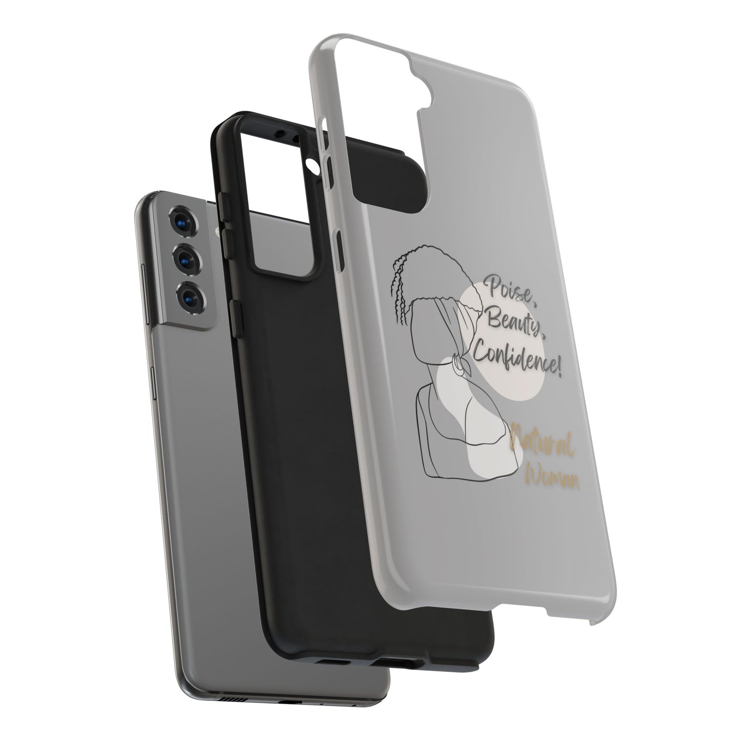 Natural woman Puff (BL)Tough Phone Cases LIGHT GREY
