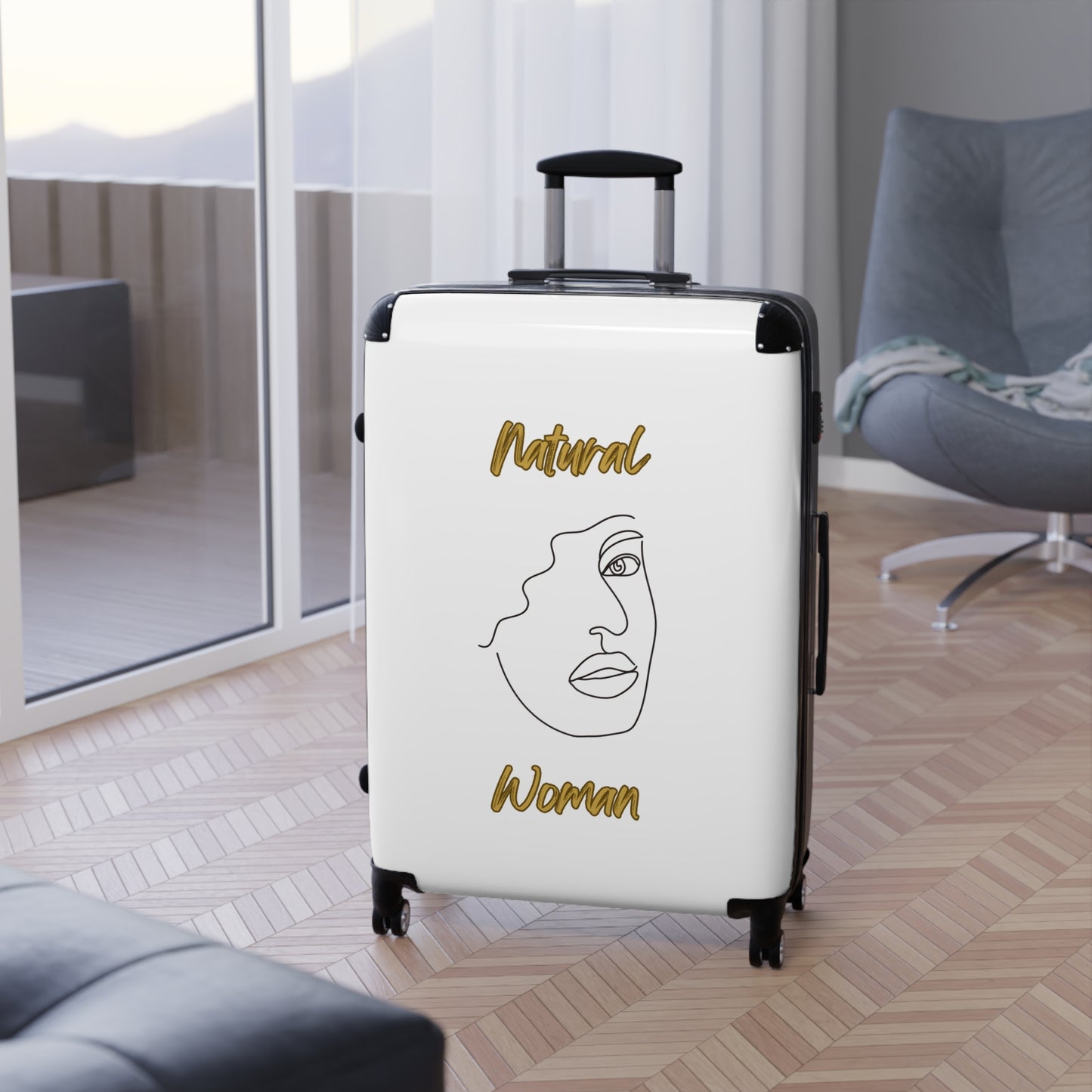 Natural Woman Peekaboo (BL) Suitcase WHITE