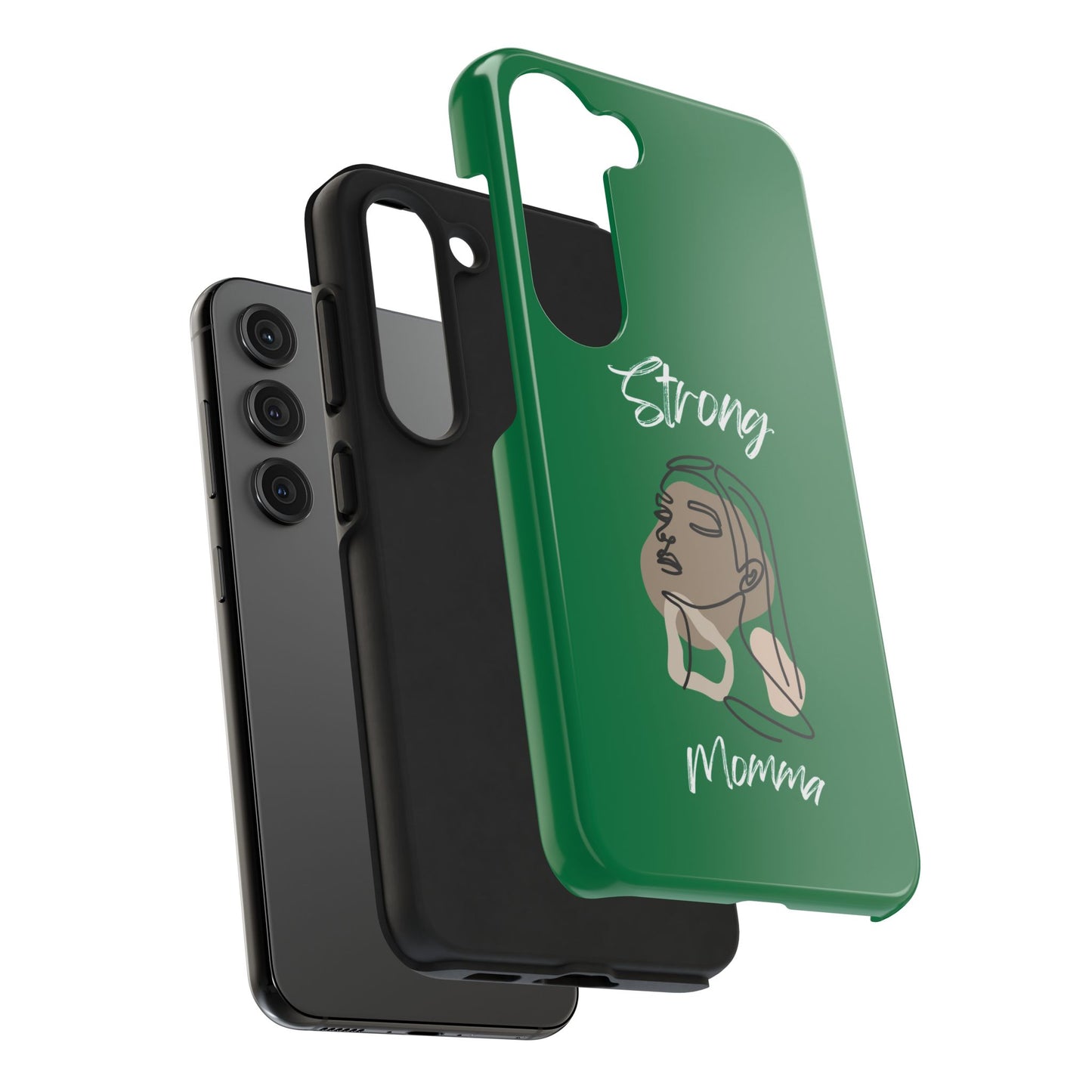 Strong Momma (WL) Tough Phone Cases DARK GREEN
