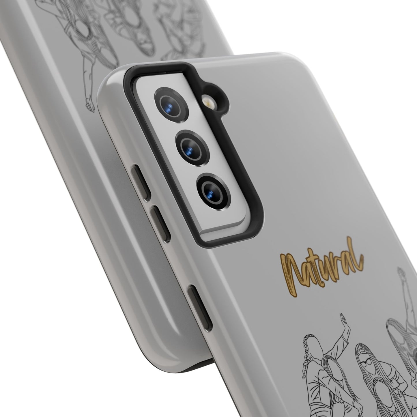 Natural Woman Piggy Back (BL)Tough Phone Cases LIGHT GREY