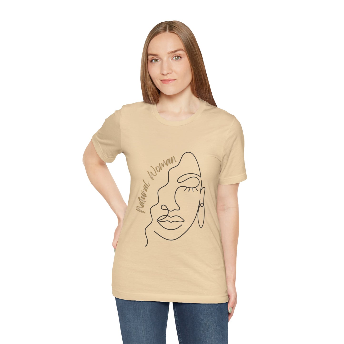 Natural Woman Half Face (BL) Short Sleeve T-Shirt