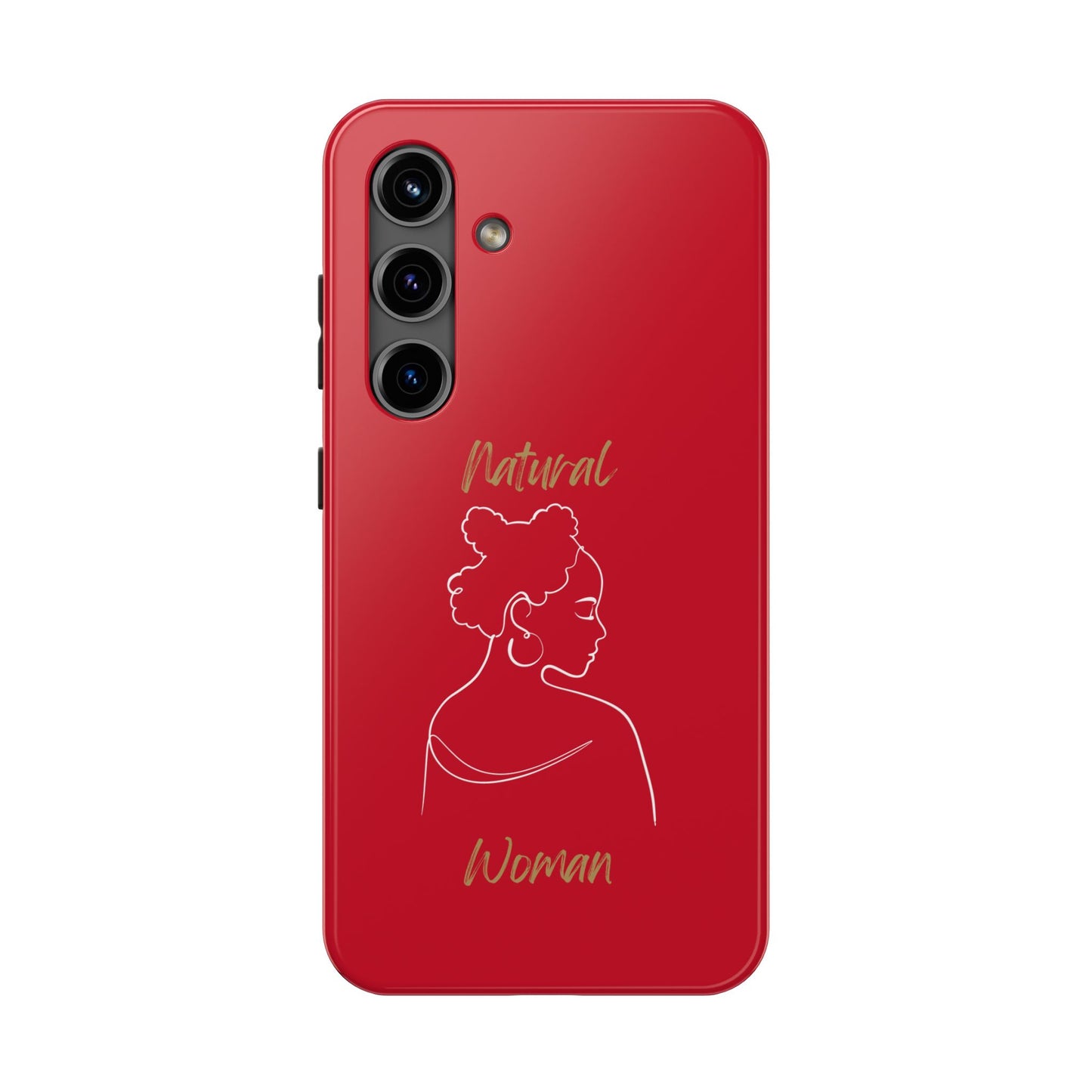 Natural Woman Twists (WL) Tough Phone Case DARK RED