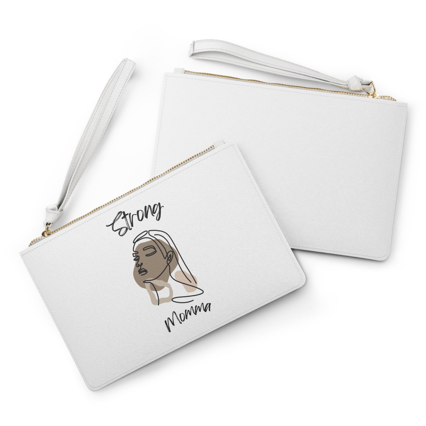 Strong Momma (BL) Clutch Bag WHITE