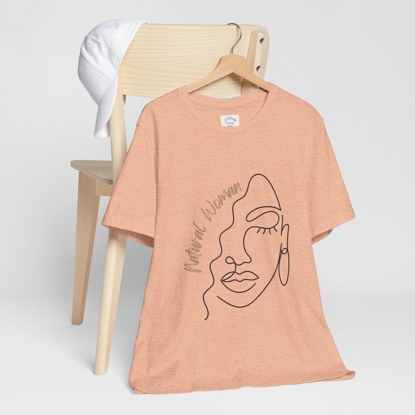 Natural Woman Half Face (BL) Short Sleeve T-Shirt