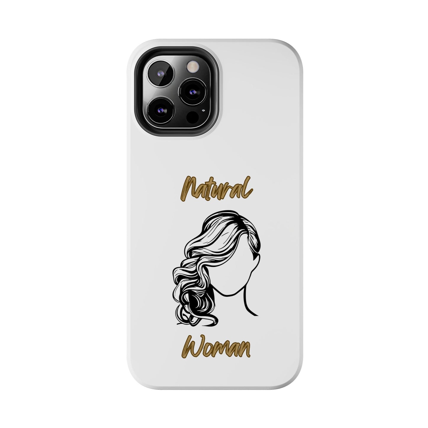 Natural Woman Long Curl (BL)Tough Phone Cases WHITE