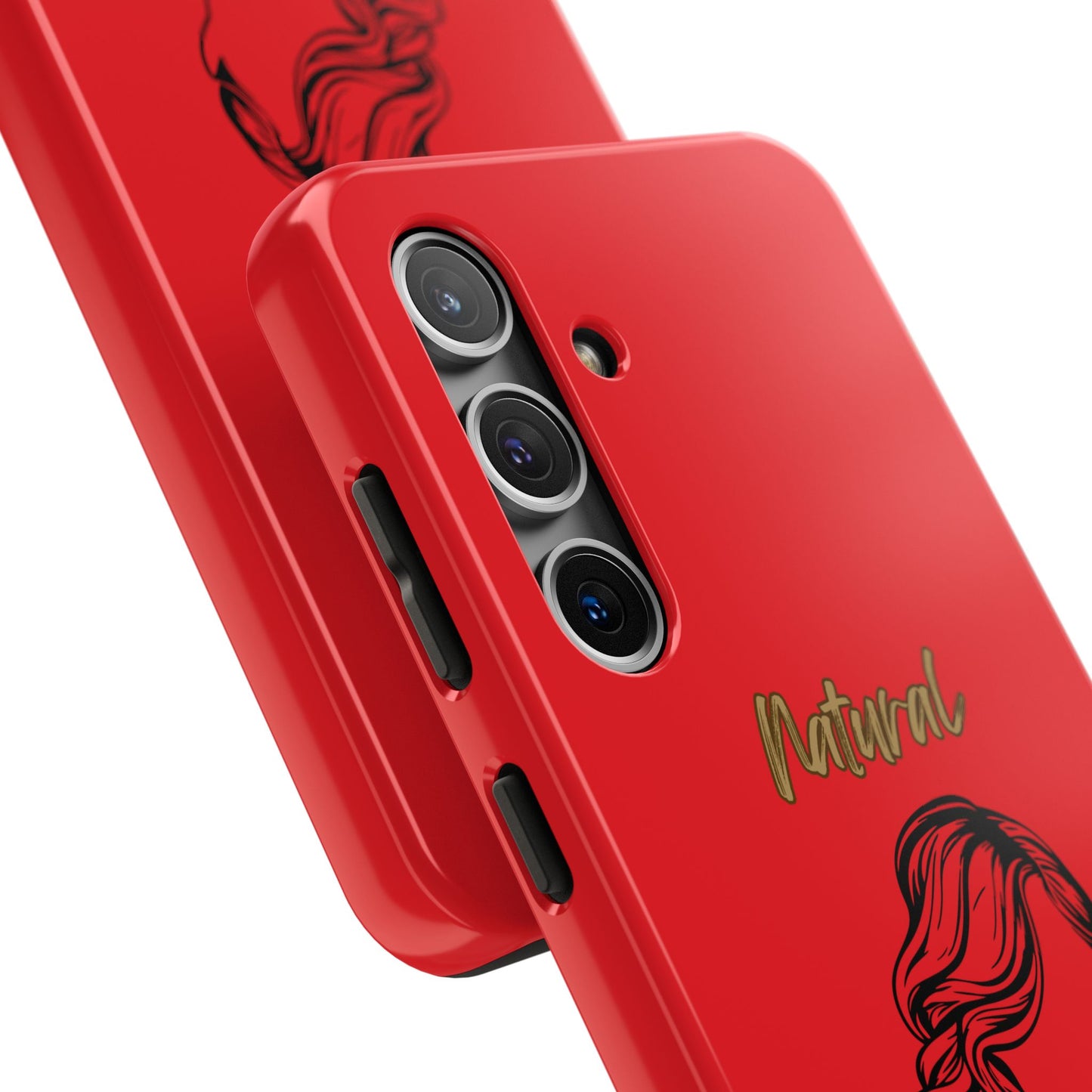 Natural Woman Long Curl (BL)Tough Phone Cases RED